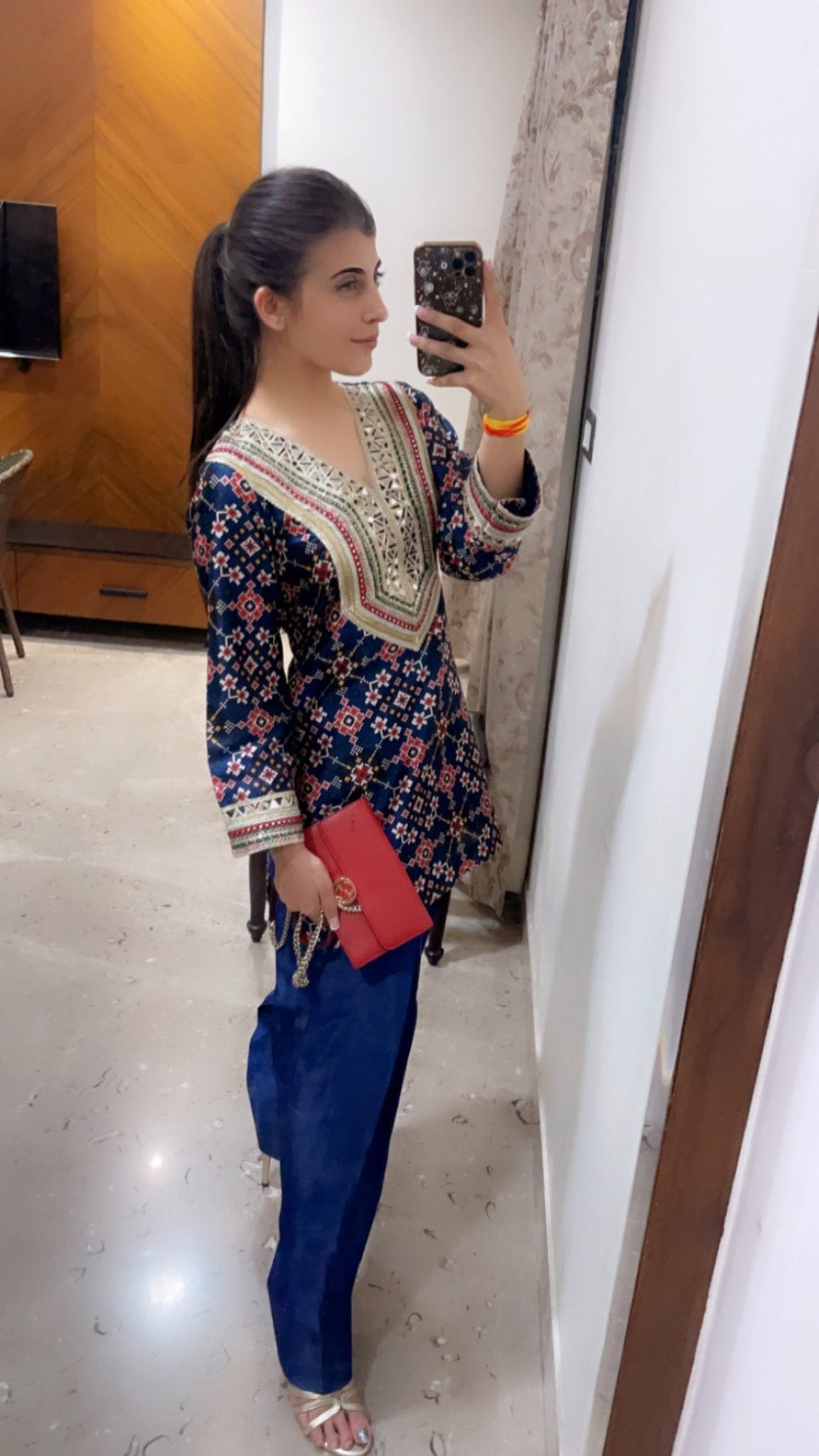 AZRA NAVY BLUE COORD SET