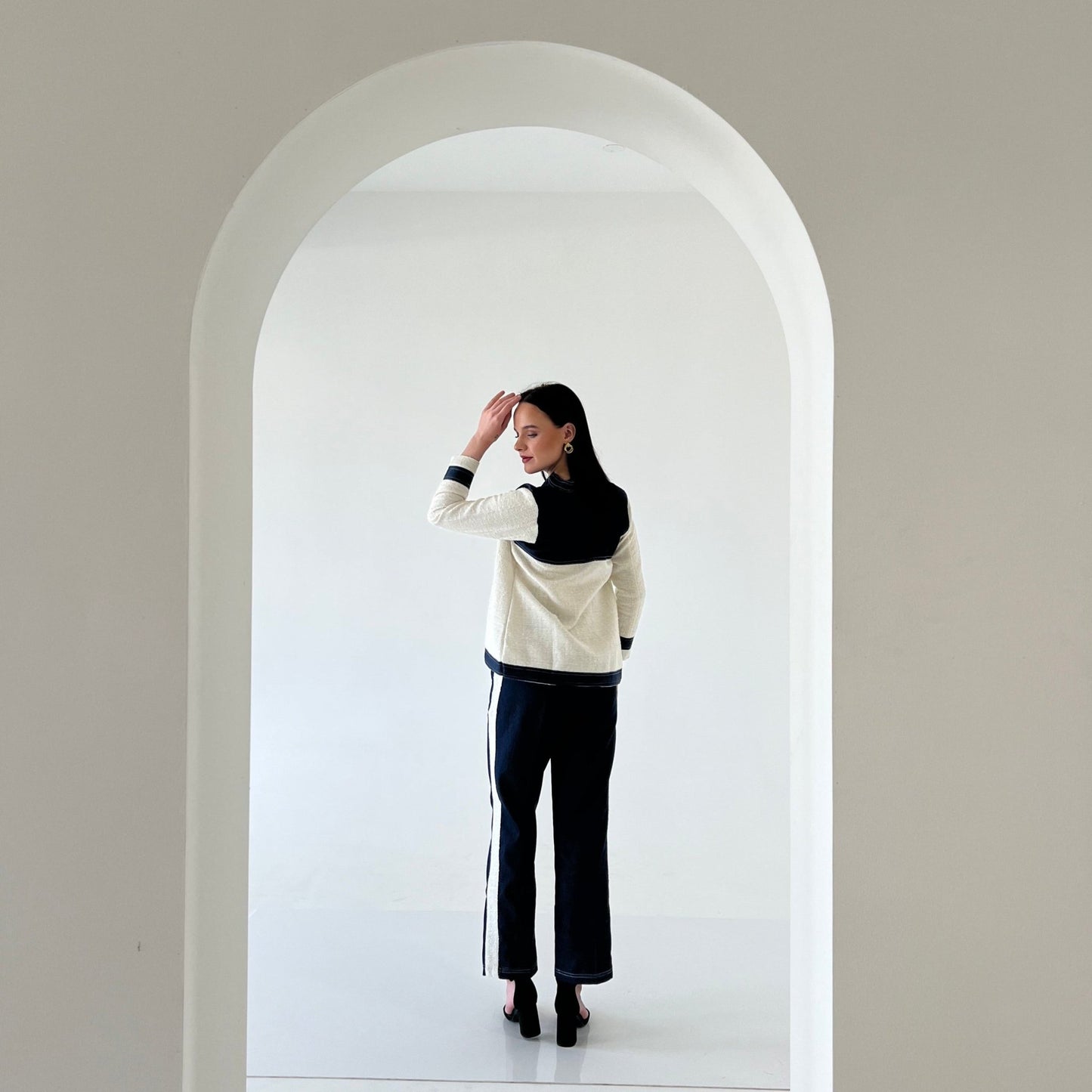 SERA TWEED DENIM COORD SET